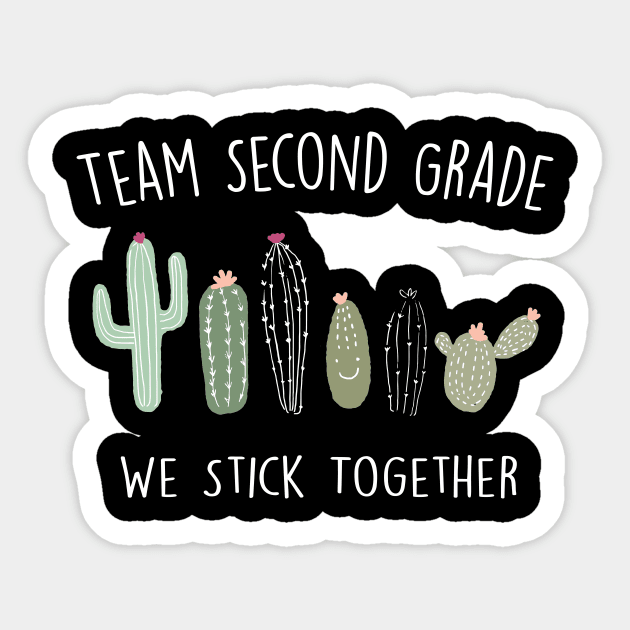 Cactus School Shirt Second Grade Sticker by creativegraphics247